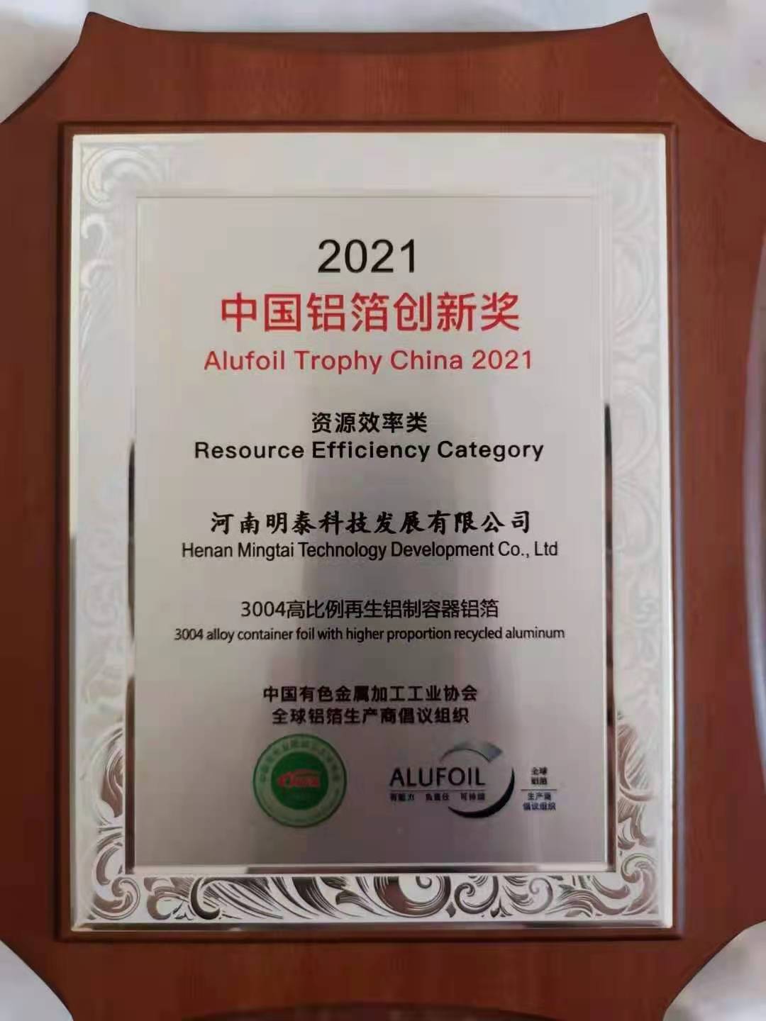 亚色在线观看铝业3004铝制容器箔荣获2021年91亚色视频破解版创新奖